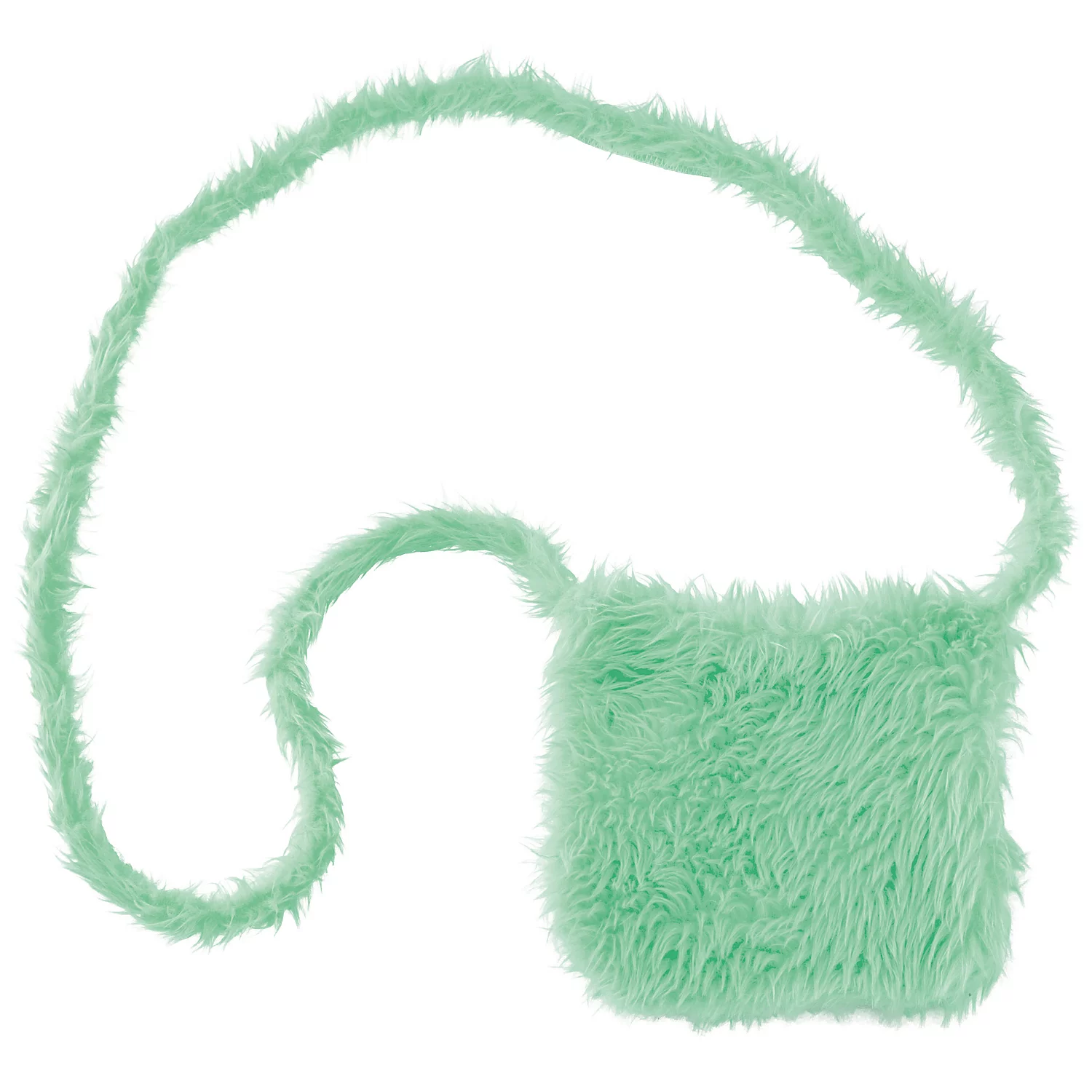 buttinette Tasche Plüsch, pastell-mint