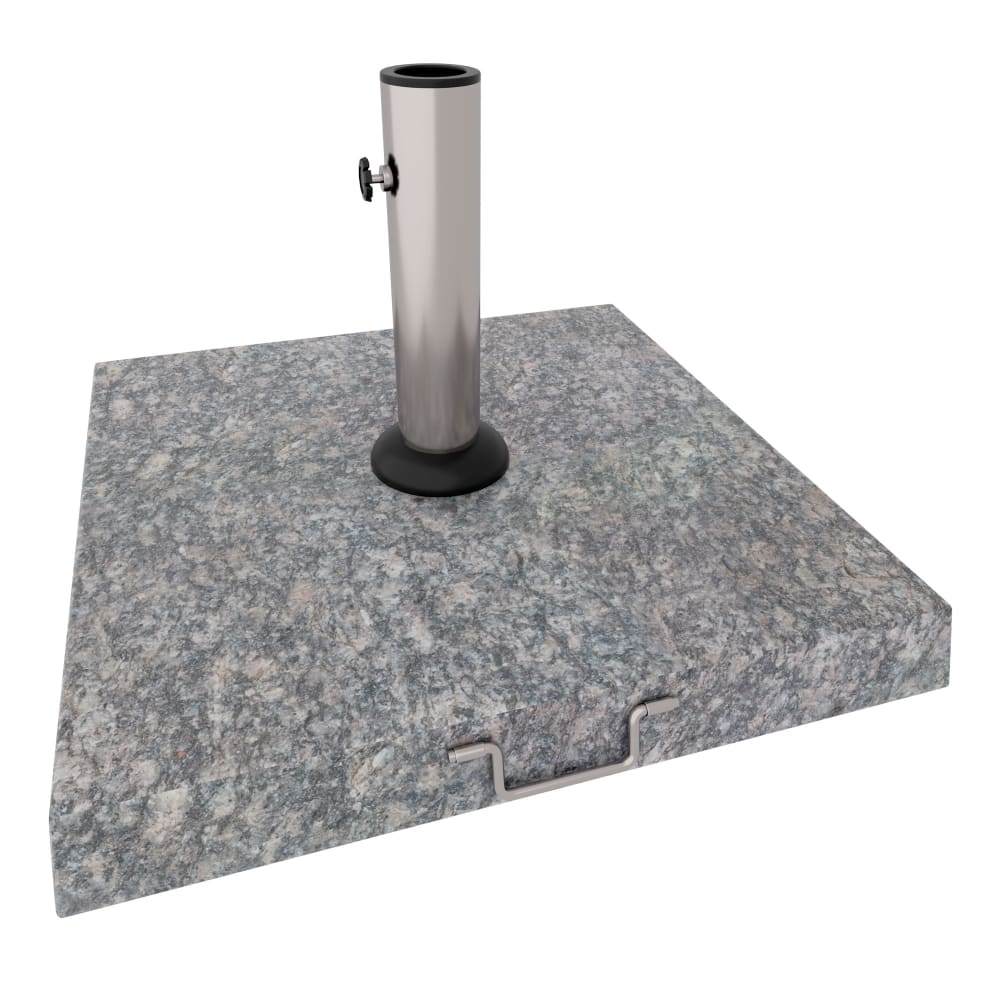 Base ombrellone da giardino 45x45 cm 35 kg in pietra con ruote grigio