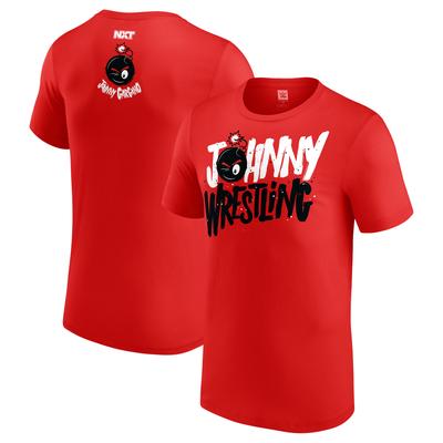 Rotes Johnny Gargano NXT Debut Authentic T-Shirt für Herren Image