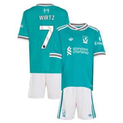 Liverpool adidas Ausweich-minikit 2025-26 mit Aufdruck Wirtz 7 Image