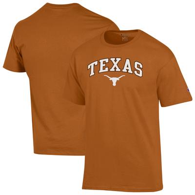 Oranges Texas Longhorns Arch Over-Logo-T-Shirt von Champion Texas für Herren Image