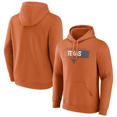 Herren Texas Orange Texas Longhorns Fanatics Iconic Fleece Down The Field Pullover Hoodie Image