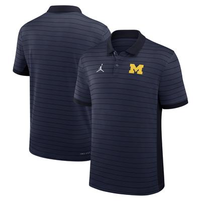 Jordan Brand Navy Michigan Wolverines 2025 Early Season Coaches Sideline Victory Stripe Dri-FIT Polo Image