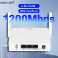 Router WiFi wireless AC1200 Interfaccia USB Dual Band 2.4G/5GHz Ripetitore WiFi Router Ethernet Supporto Mesh per telefono Gioco portatile