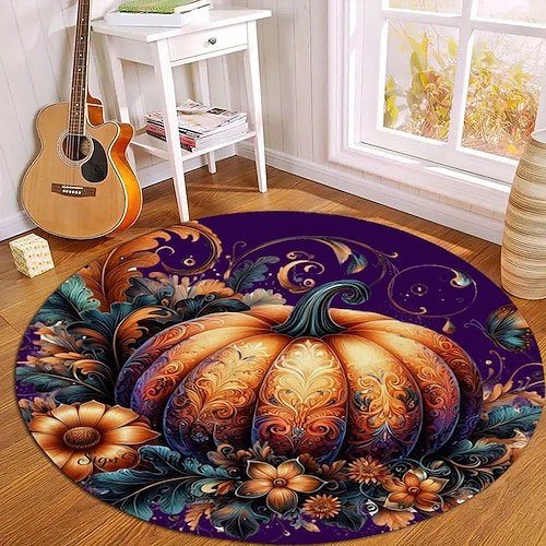 Halloween-runde 2mm Bereich Teppiche maschinell hergestellte Verbundwerkstoffe rutschfest Image