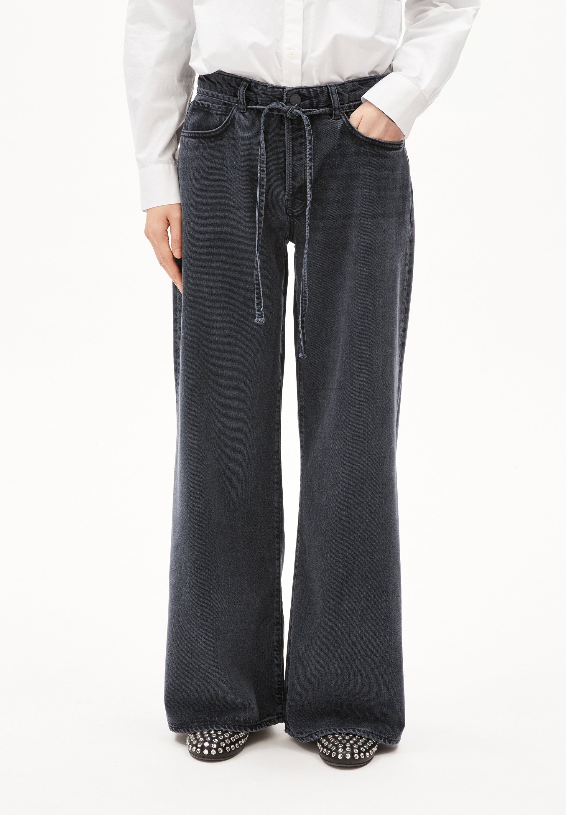 ASTRAEAAS WIDE JEAN | Wide Jeans Lyocell Baumwoll Mix - schwarz (30-32) Image