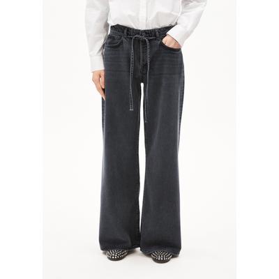 ASTRAEAAS WIDE JEAN | Wide Leg Mid Waist aus Lyocell Baumwoll Mix - schwarz (33-32) Image