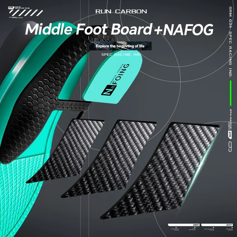 1 Paar leichte, dämpfende, atmungsaktive Einlegesohlen aus Kohlefaser für hochwertige Einlegesohlen Image