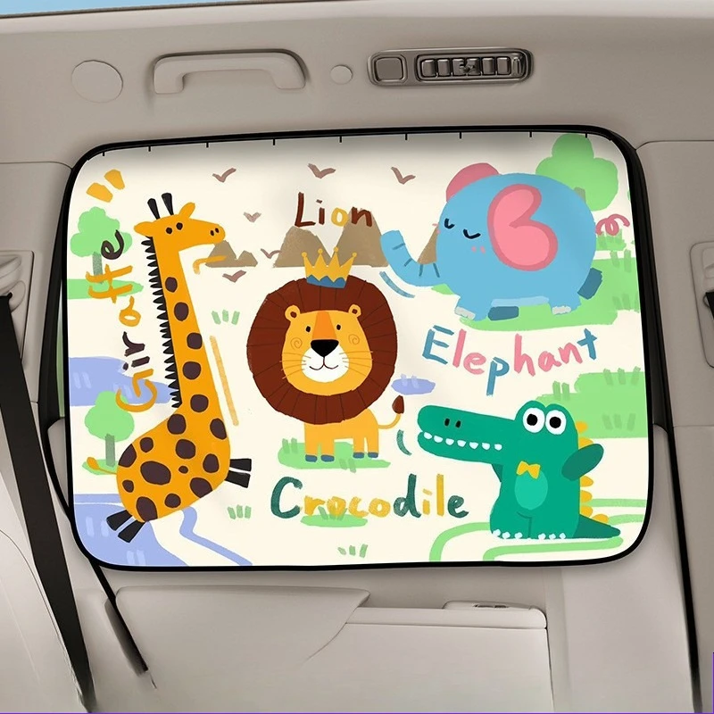 Autofenster-Sonnenschutz, Baby-Sonnenschutz, Sichtschutzvorhang im Kinderwagen, Auto mit eingebettetem Schienen-Verdunkelungsvorhang für Autos. Image
