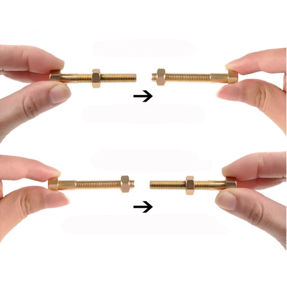Nut Off Bolt Magic Trick Micro Psychic Self Working Rotating Screw Illusion Ultimate Close Up Magic Props für professionelle Magie Image