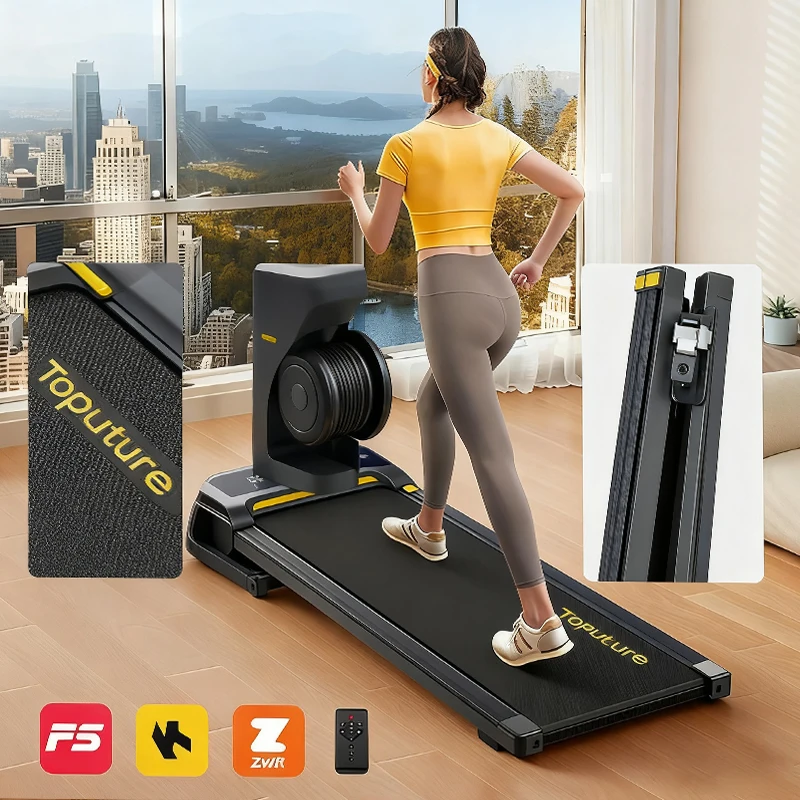 Walking Pad Treadmill - 10km/h Speed, 2.5HP Motor, 9% Manual Incline, Electric Under Desk Treadmill with XL 40cm Running Deck