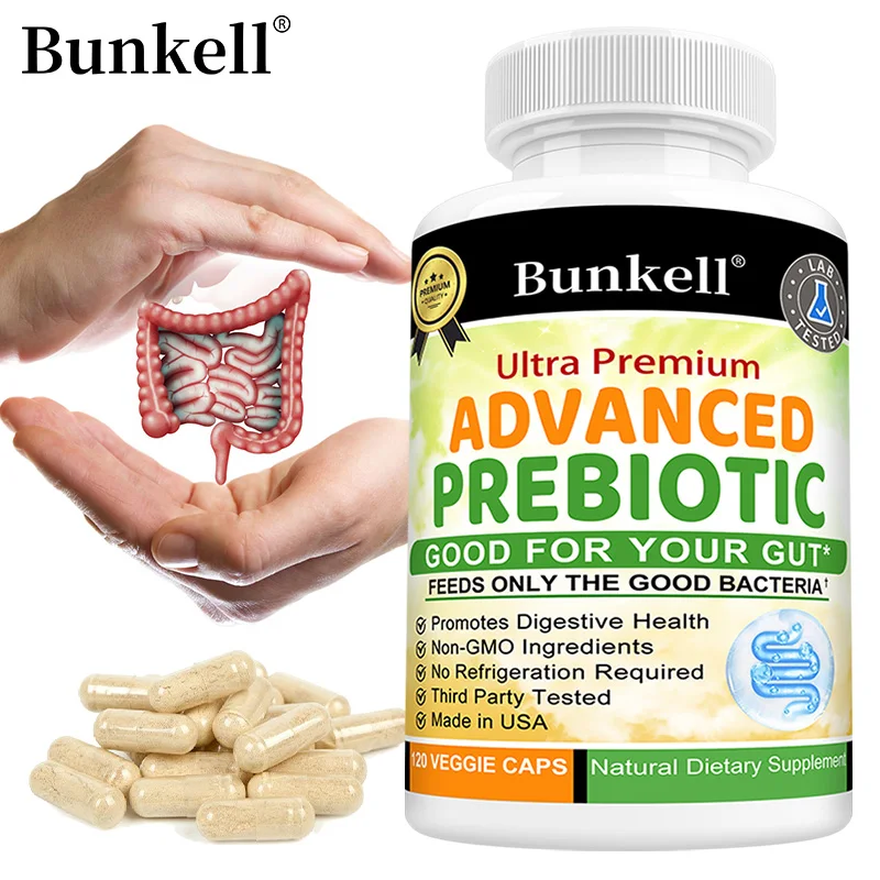 Prebiotic Capsules for Gut Health - Supports A Healthy Immune System and Promotes Digestive Health - 120 Capsules
