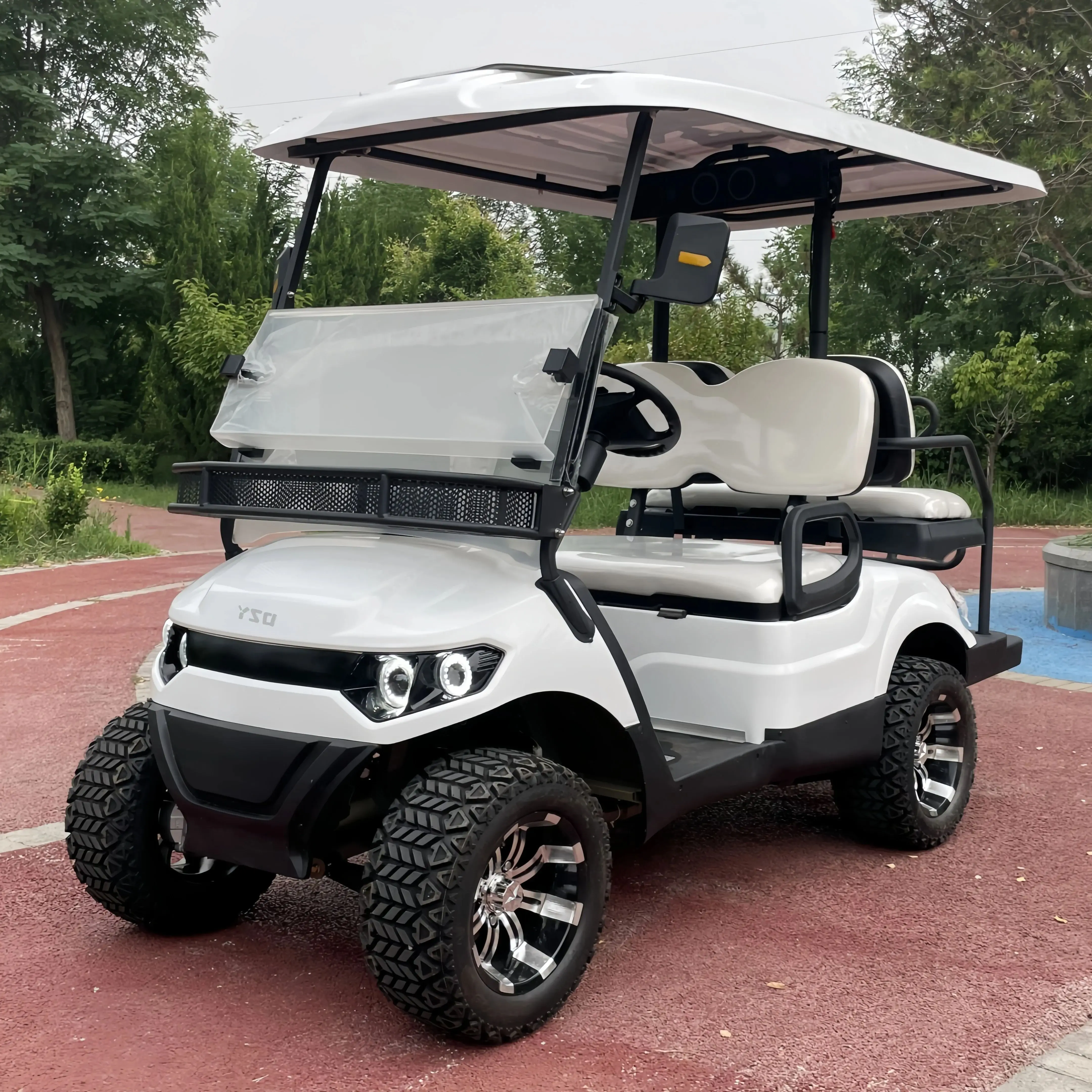 Fabrik ODM High-End 4-Sitzer elektrischer Golfwagen, Empfangsfahrzeug für Vergnügungspark, elektrischer Kinderwagen, Strandbuggy