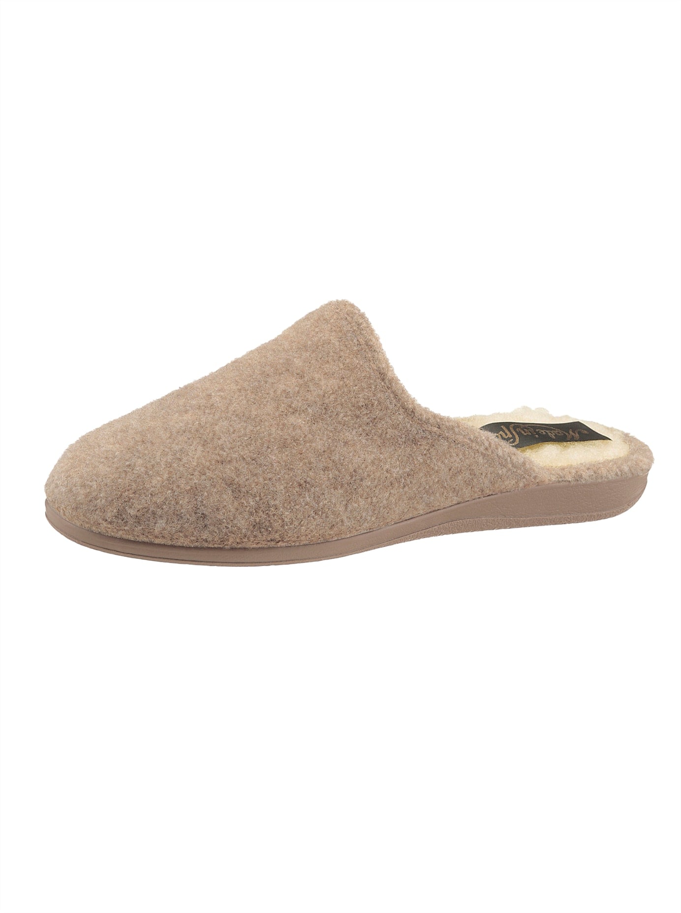 Pantoffel CLASSIC, Damen, Gr. 37, rosa (altrosa, beige), Textil, Schuhe Hausschuh Pantoffeln