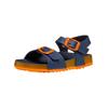 Sandale GEOX "Geox Sandalen Lederimitat", Kinder, Gr. 31, bunt (navy, orange), Lederimitat, casual, Schuhe