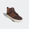 Sneaker ADIDAS SPORTSWEAR "KINDER HOOPS 4.0 MITTELHOHER", Gr. 35,5, shadow braun, supplier colour, sanftes weiß, Leder, Synthetik, sportlich, Schuhe