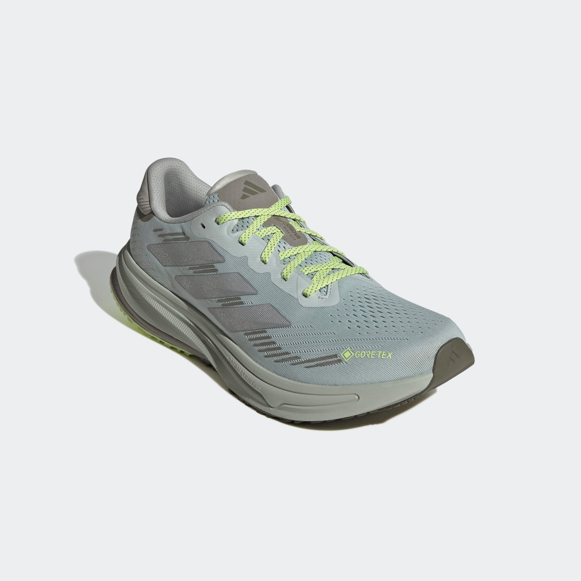 Laufschuh ADIDAS PERFORMANCE "SUPERNOVA RISE GTX", Damen, Gr. 46, wonder silber, silber metallic, olive strata, Textil, Schuhe Laufschuh