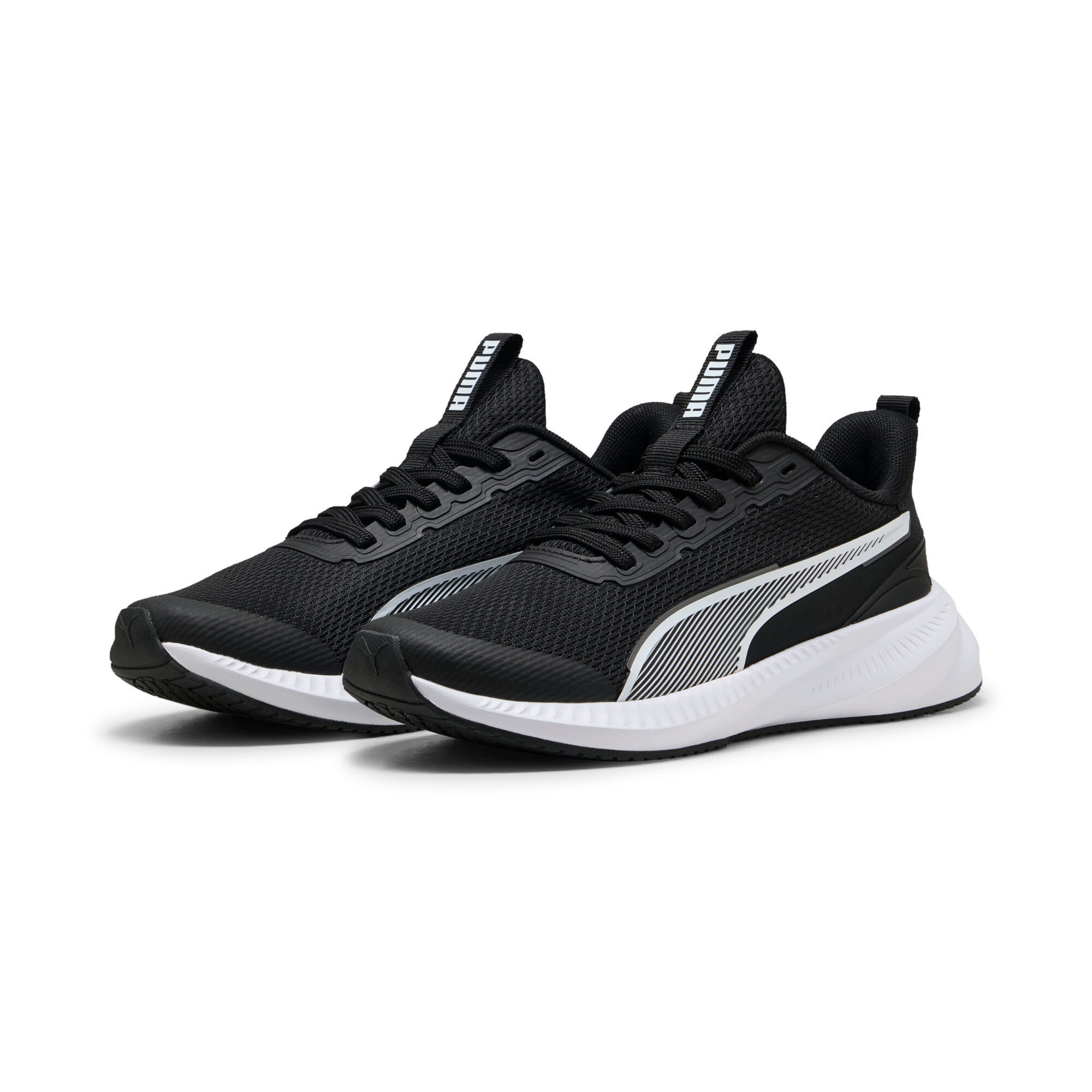Sneaker PUMA "FLYER LITE 3 JR", Gr. 35,5, schwarz-weiß (puma schwarz, puma weiß), Textil, Schuhe Image