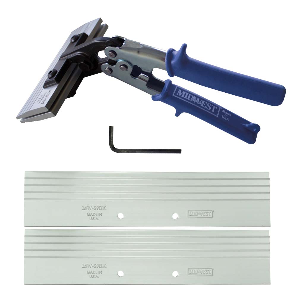 Midwest Interchangeable Blade Offset Hand Seamer Tool 5 Inch and 9 Inch Offset Seamer Set - Single Item