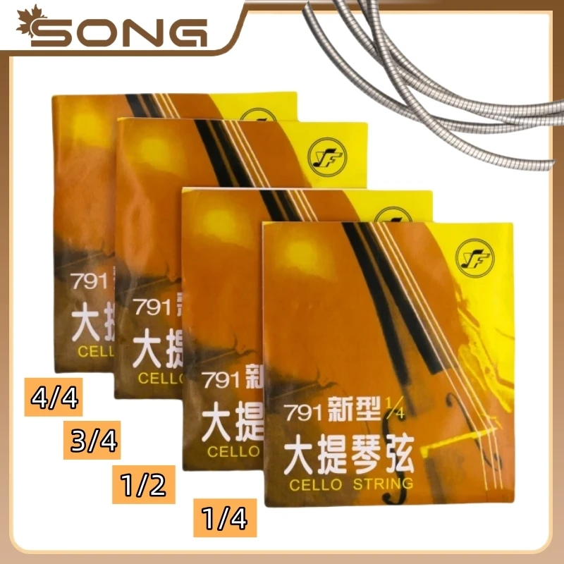 1 set XINGHAI 791 cello strings A-D-G-C for 4/4 3/4 1/2 1/4 1/8 Steel Core Nickel Chromium Wound Nickel-Plated Ball-End