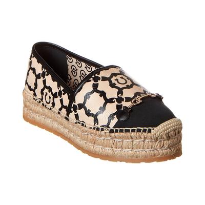 Salvatore Ferragamo Gancini Galore Leather Platform Espadrille