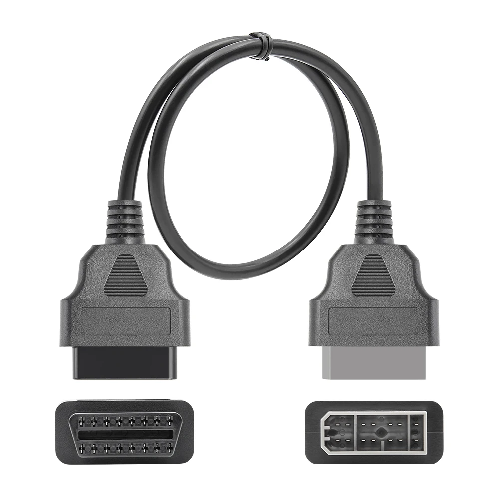 Für Nissan 14 Pin zu OBD2 16 Pin Kabel Auto Diagnose Stecker 14 Pin zu 16 Pin OBD OBDII Adapter Diagnose Werkzeug auto kabel Image