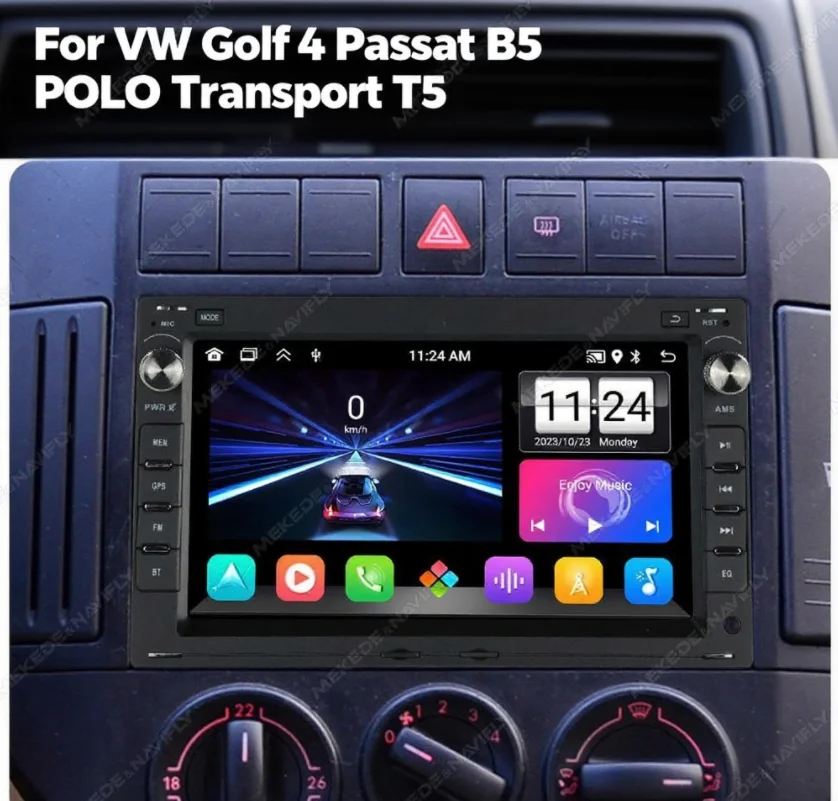 2Din Carplay Android Für VW Passat B5 MK4 MK5 Golf 4 Polo Bora Jetta T5 Navigation Auto Player GPS WIFI Bluetooth Radio RDS GPS