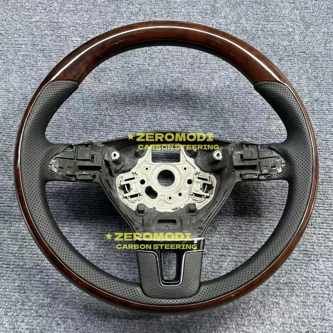 Ersatz-Lenkrad aus Holz mit Leder für VW Volkswagen Golf 6 MK6 Passat B7 CC Image