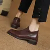 2025 neue Herbst/Winter Frauen Stiefel Runde Kappe Ferse Frauen Schuhe Stiefeletten Moderne Stiefel Damen Schuhe Retro echtes Leder