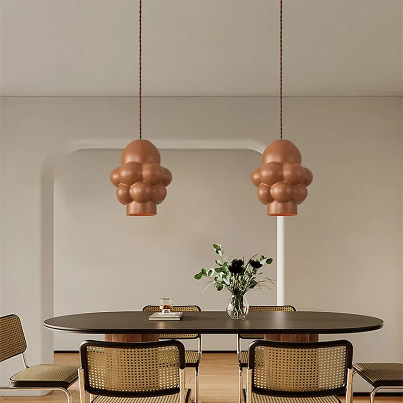 Moderner minimalistischer LED-Kronleuchter im französischen Creme-Stil, Esstisch, Schlafzimmer, Arbeitszimmer, Garderobe, Hängelampe, Heimdekoration, Leuchten