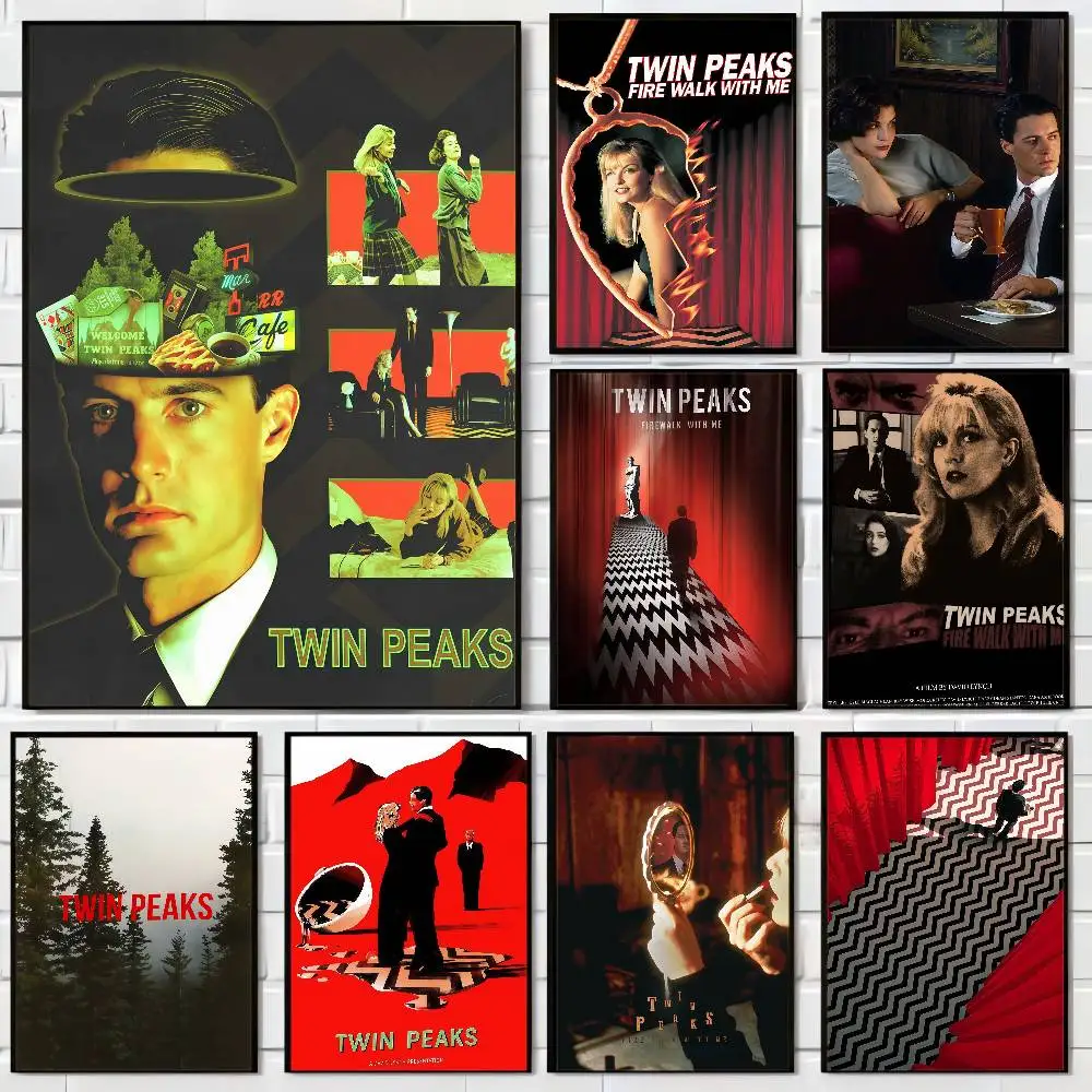 Twin Peaks TV-Serien-Shows, Anime-Poster, klebrige Whitepaper-Drucke, Poster, Kunstwerk, Kawaii-Raumdekoration Image