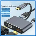 Hub USB C 4 in 1 Tipo C 3.0 Adattatore a 4K HDMI VGA PD Splitter di ricarica rapida Docking Station Hub per telefono MacBook Computer portatile