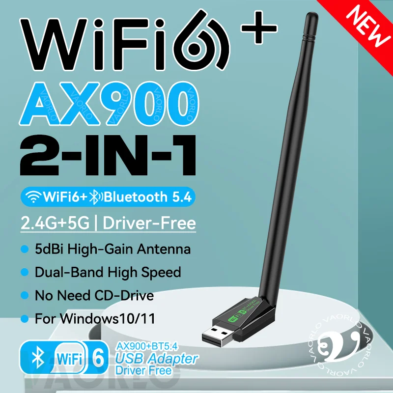 AX900 USB WIFI6 Bluetooth 5,4 Adapter 2,4G + 5GHz Dual Band 802,11 AX Drahtlose Netzwerk Karte Empfänger Dongle antenne Für WIN10/11 Image