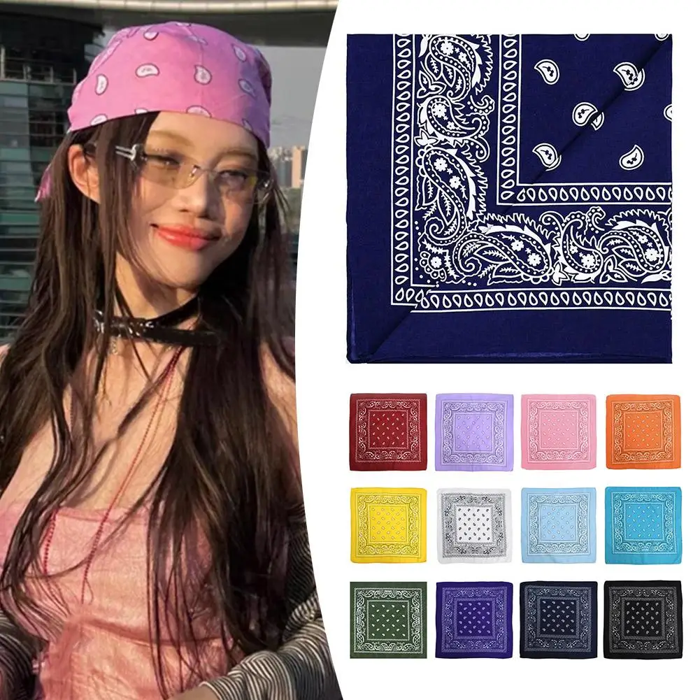 Hip Hop Bandana 12 Stile Mode Outdoor Taille Blume Obst Stirnbänder Haarband Handgelenk Wraps Haar Schals Paisley Kopftuch