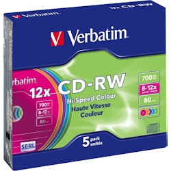 Verbatim CD-RW 80Min/700MB/8-12 43167 (VE5) Image