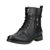 Schnürstiefelette MUSTANG SHOES "Mustang Shoes Stiefelette Lederimitat", Damen, Gr. 40, schwarz, Lederimitat, casual, Schuhe