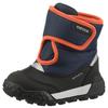 Winterstiefel GEOX "B TREKKYUP BOY B ABX", Kinder, Gr. 26, blau (navy, orange), Textil, Synthetik, sportlich, Schuhe, Snowboots, Klettschuh mit Warmfutter, Größenschablone zum Download