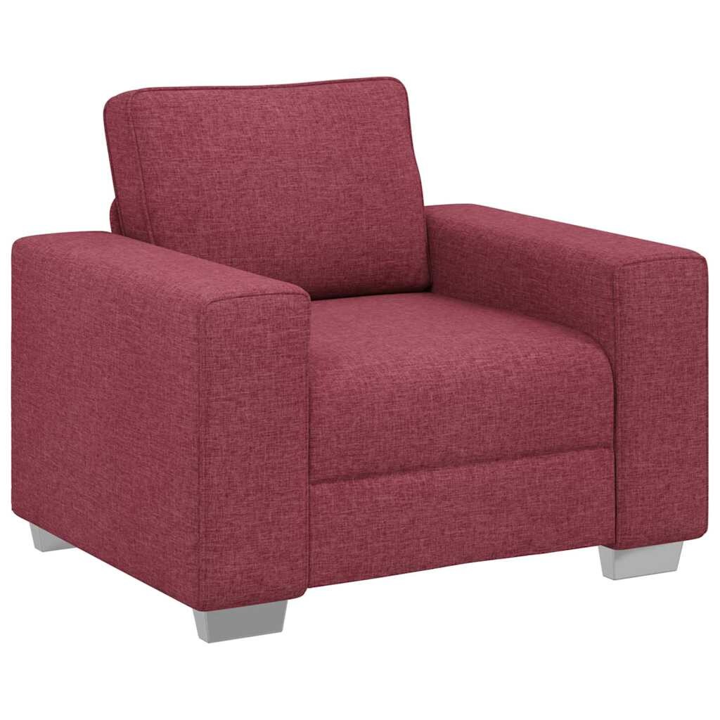 vidaXL Sofa mit Kissen Weinrot 100 x 77 x 82 cm Stoff Image