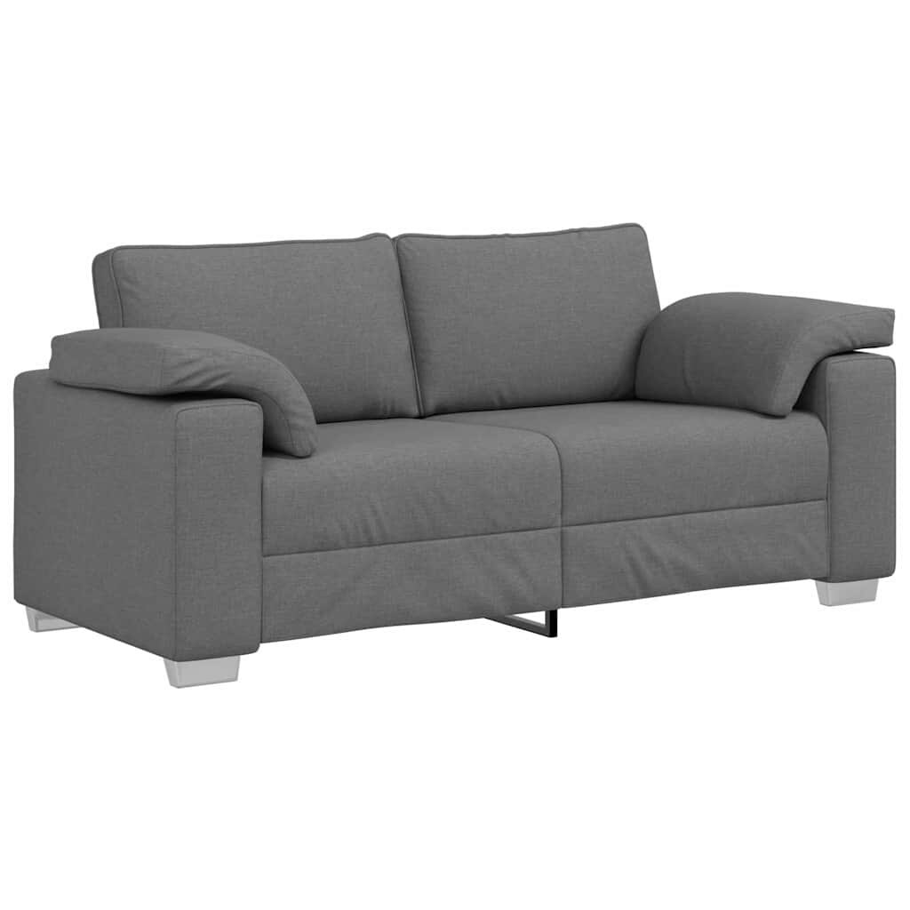 vidaXL Sofa mit Kissen Dunkelgrau 180 x 77 x 82 cm Stoff Image