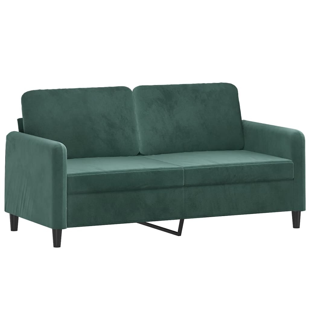 vidaXL 2-Sitzer-Sofa Dunkelgrün 140 cm Samt Image