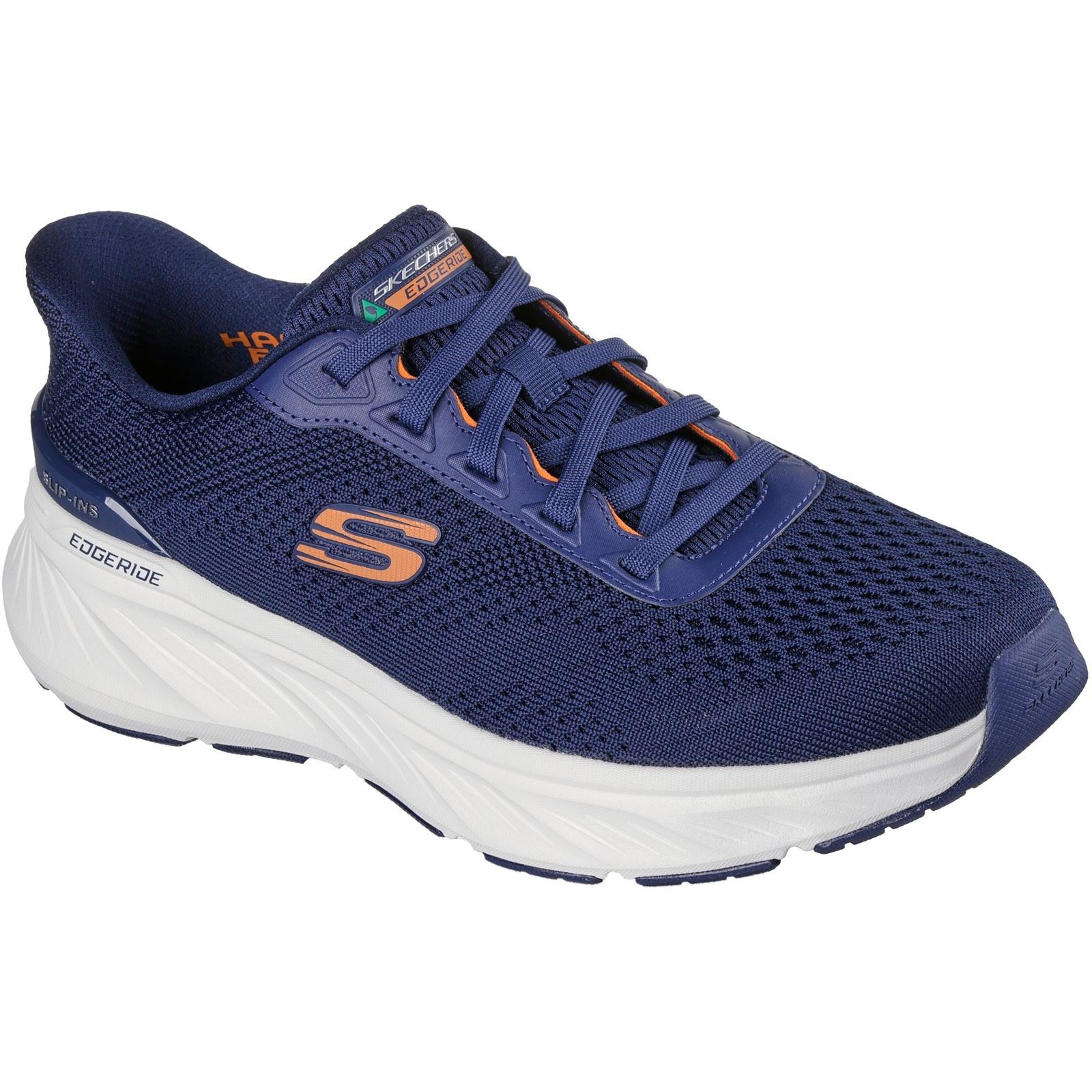 Skechers Edgeride Textil Herren Sneaker Marineblau/Orange Image