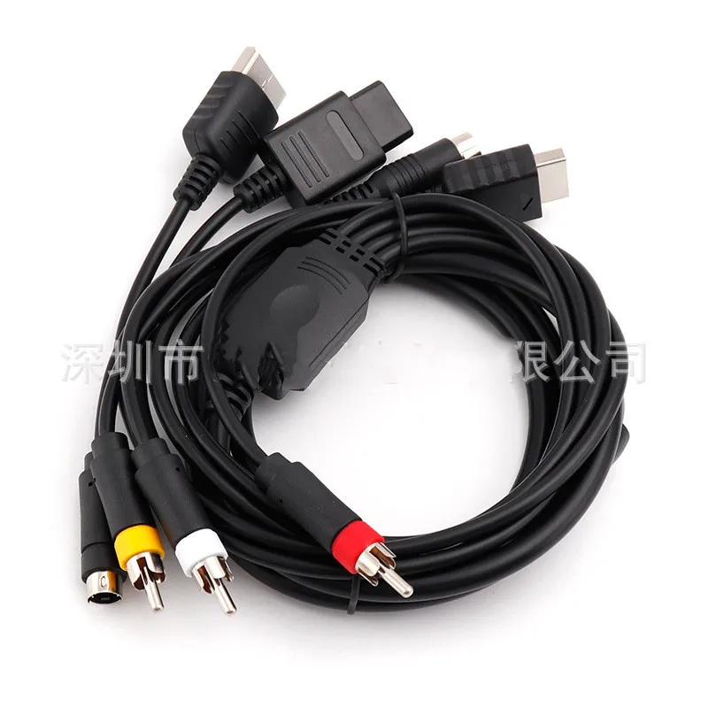 Câble Audio vidéo multifonctionnel AV-S RCA pour Console de jeu Sega Saturn SSDC PS1 PS2 SNES N64 NGC SFC