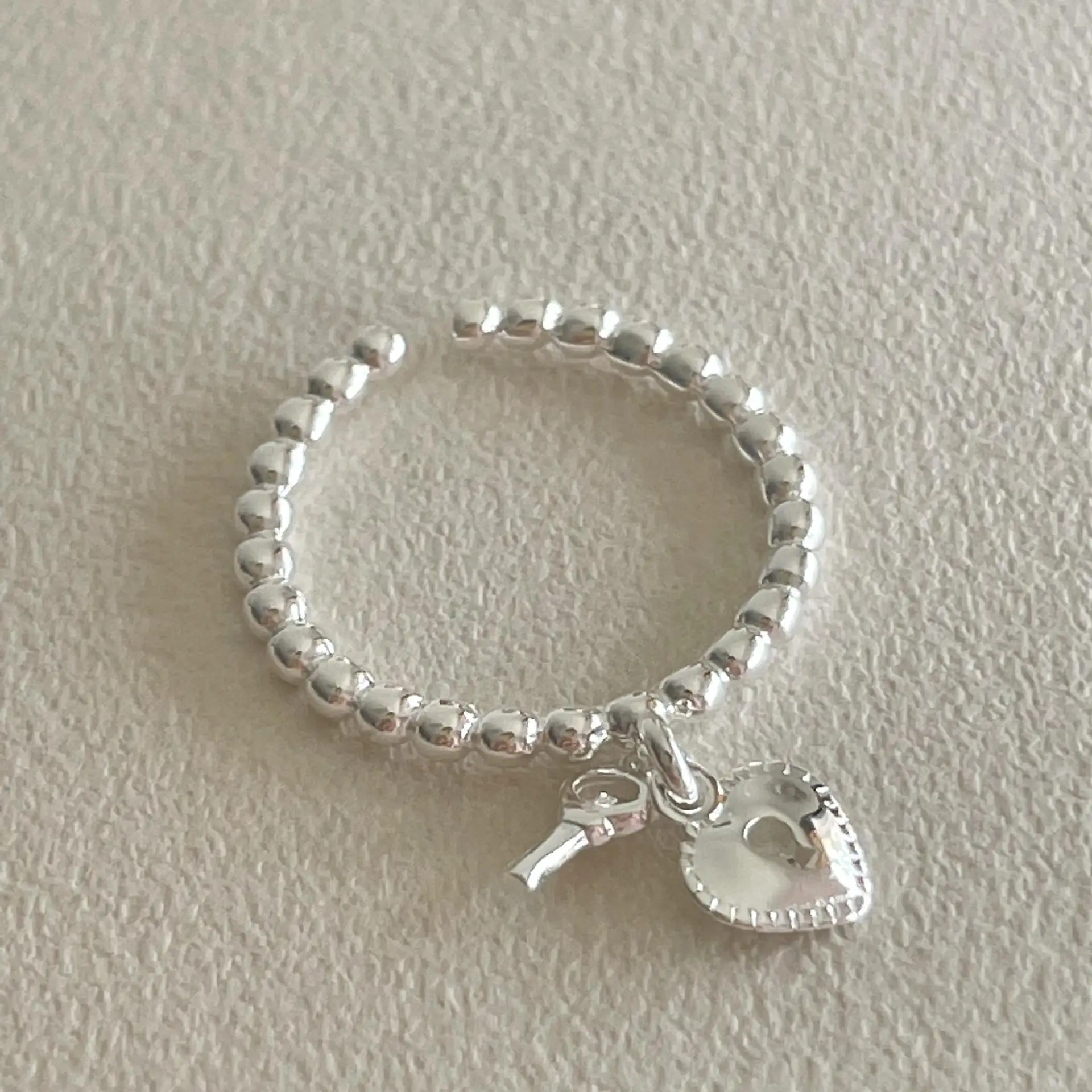 Anelli aperti con chiusura a cuore in argento sterling 925 per le donne Anello per appuntamenti Matrimonio Elegante gioielli di design Accessori da donna Gioielli