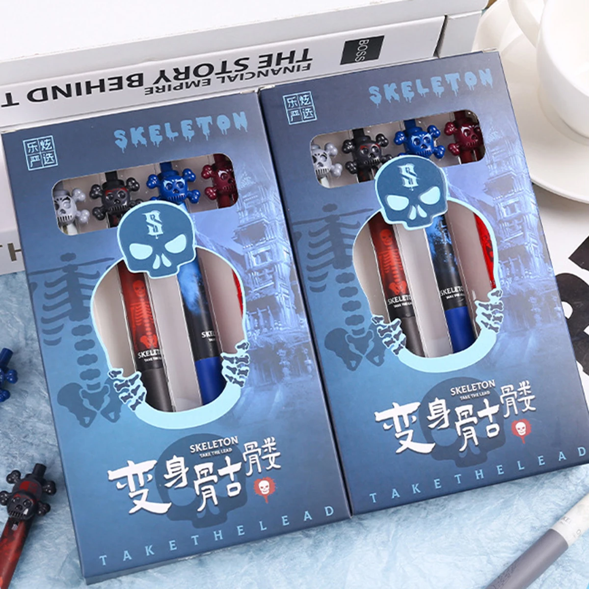 Gelstifte, 4 Stück 0,5 mm schwarze Tintenstifte, glatte Schreibstifte mit feiner Spitze, für Journaling, Notizen, niedliches Büro- und Schulbedarf Image