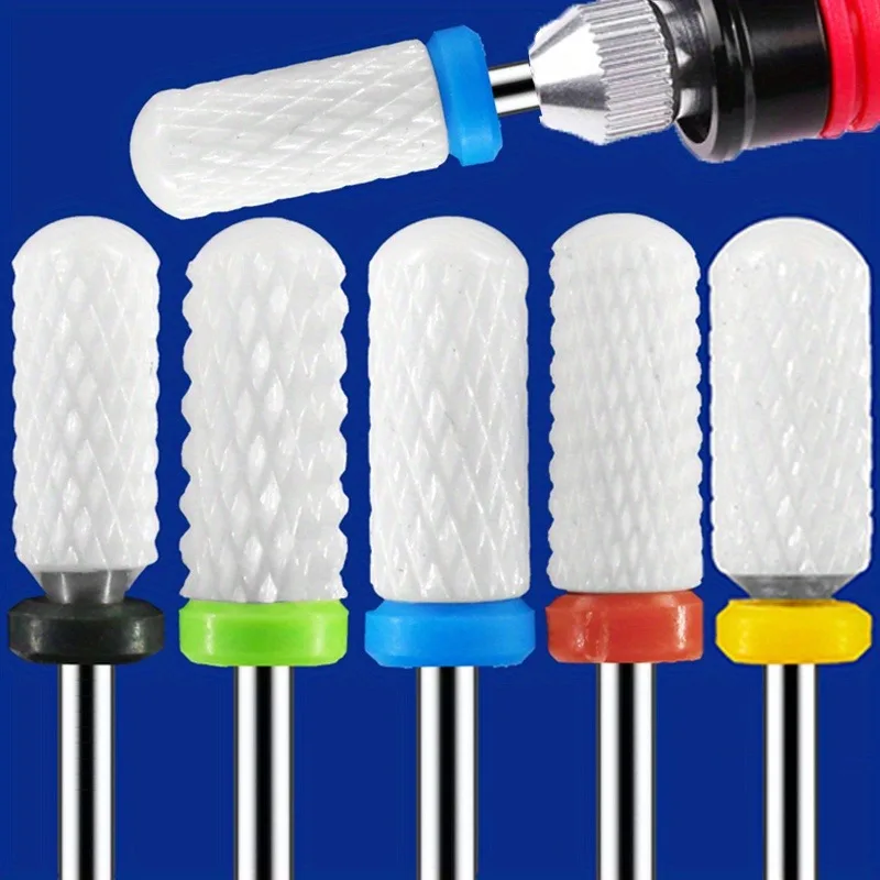 Kit-1/2/4PCS Keramik Nagelbohrer Fräser, elektrische Maniküre Bohrer Pediküre Mühle Bits, Maschinenfeilen Nail Art Werkzeuge Image