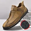 Handgemachte Leder Männer Schuhe Casual Slip auf Loafers Atmungsaktive Leder Schuhe Männer Wohnungen Mode Mokassins Werkzeug Schuhe Plus Größe