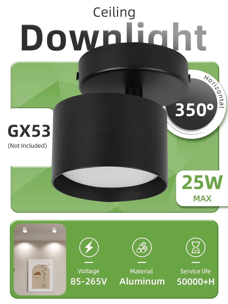 DownLight GX53 Für Wohnzimmer Küche Schlafzimmer Korridor Spot Decke Licht LED 110-220V Zimmer Dekor Scheinwerfer Led hause Wand Licht