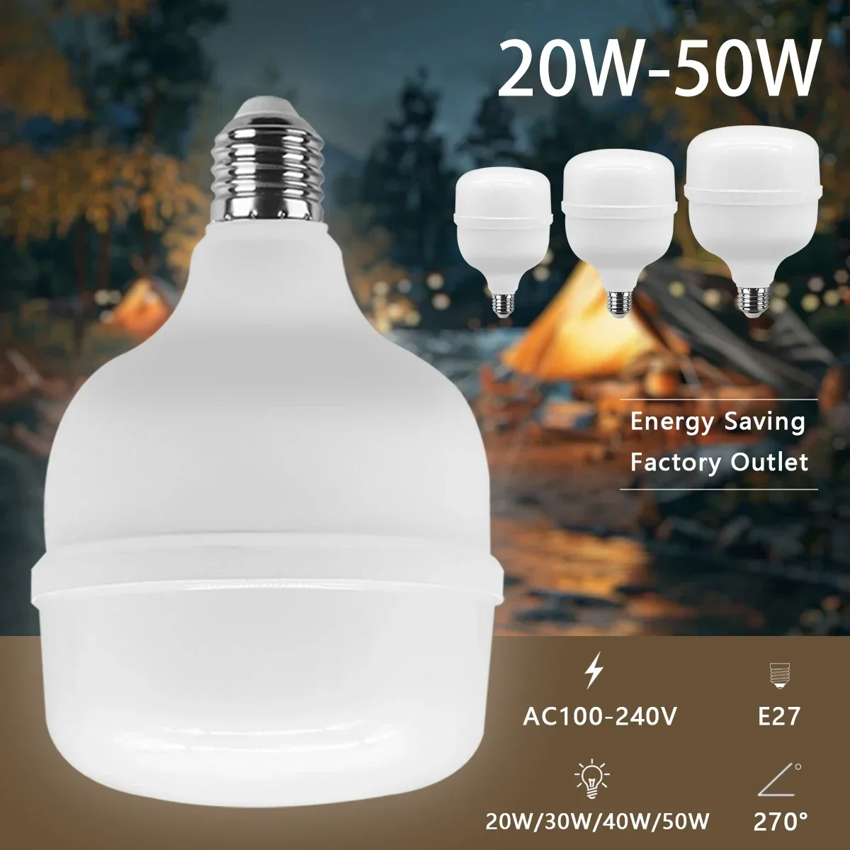 1-5 Stück 50W 40W 30W 20W Superhelle LED-Lampe AC 110V 220V E27 LED-Lampe Lampada LED-Licht Illa Beleuchtungslampe für Wohnzimmer