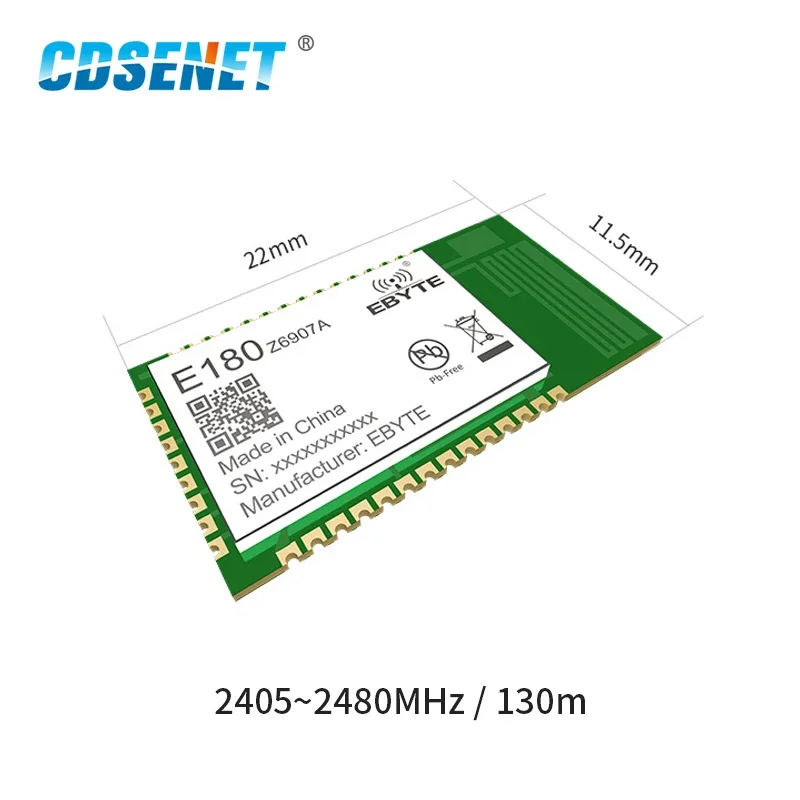 TLSR8269 2,4 GHz 7 dBm 512 KB Flash 130 m Reichweite 3,3 V PCB-Antenne SMD Zigbee 3.0 Modul E180-Z6907A CDSENET Image