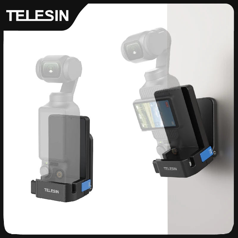 TELESIN Magnetische Schnellverschluss-Saughalterung für DJI Pocket 4 Pocket 3 Aluminiumlegierung Ständeradapter Action-Kamera-Zubehör Image